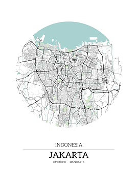 Jakarta Indonesia City Map