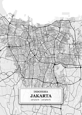 Jakarta Indonesia City Map