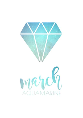 March Aquamarine gem
