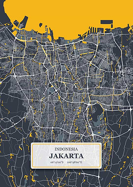 Jakarta Indonesia City Map