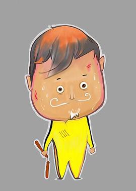 A man look as Bluce lee