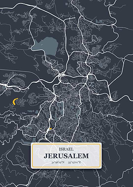 Jerusalem Israel City Map