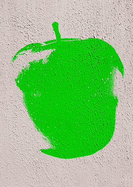 Green Graffiti Apple 01