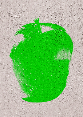 Green Graffiti Apple 02
