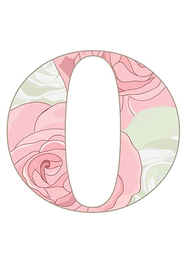 floral letter o