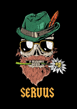 Bavarian Skull Servus