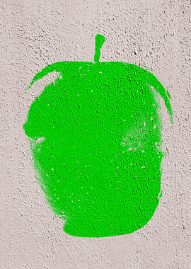 Green Graffiti Apple 04