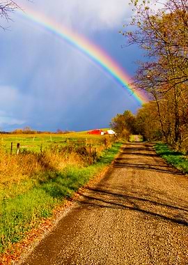 Rainbow on Country Road