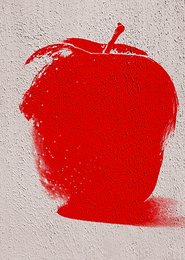 Red Graffiti Apple 06