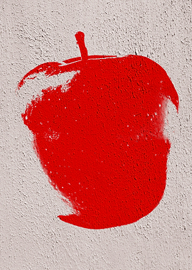 Red Graffiti Apple 01