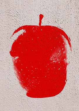Red Graffiti Apple 04