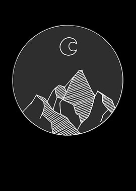 black night mountains