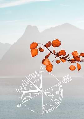 autumn leaves compass