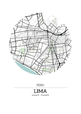 Lima Peru City Map