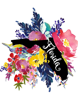 Florida floral state map
