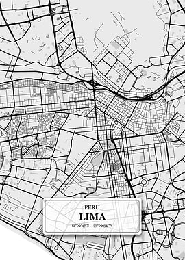 Lima Peru City Map