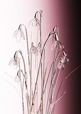 Glass snowdrops