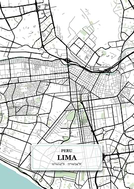 Lima Peru City Map