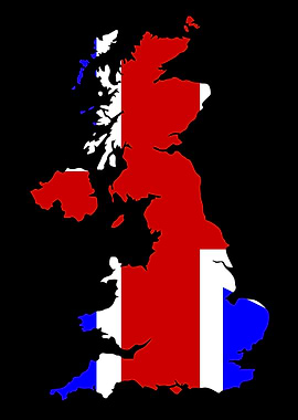 UK Flag and Silhouette