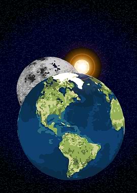 Earth Moon and Sun