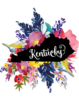 Kentucky state floral map