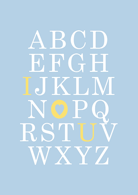 ABC alphabet wall art boy