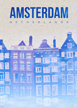Amsterdam vintage poster