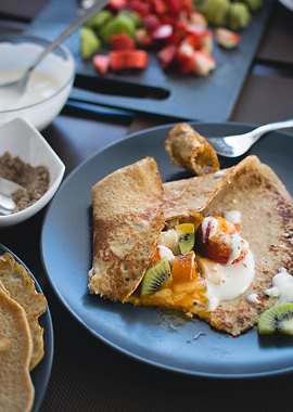 Crepes Yogurt Fruit