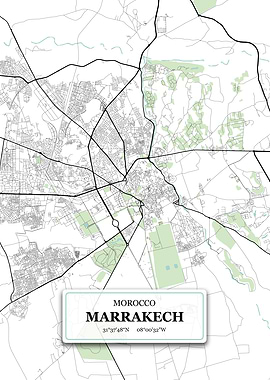Marrakech Morocco City Map