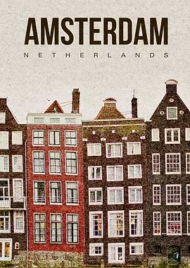 Amsterdam vintage poster