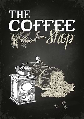 Vintage coffee poster