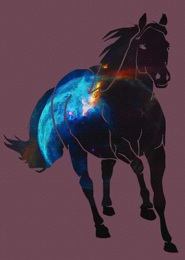 Earth in belly of a horse