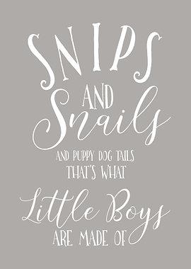 Snips and snails wall art