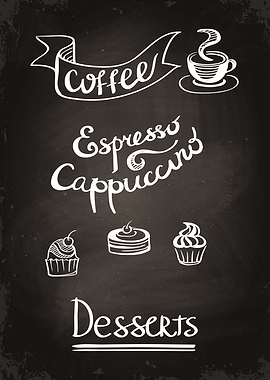 Coffee blackboard