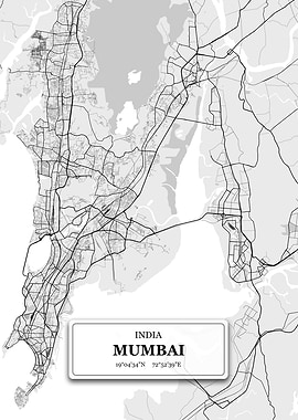 Mumbai India City Map