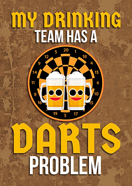 DARTS TEAM FUNNY POSTER