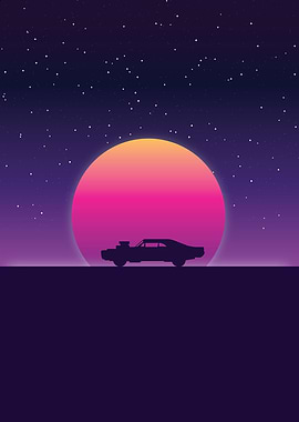 Retro 80s Muscle Car