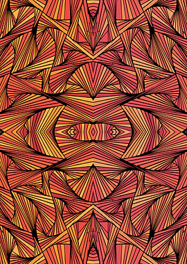 Red Geometric Pattern
