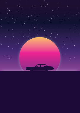Retro 80s Car