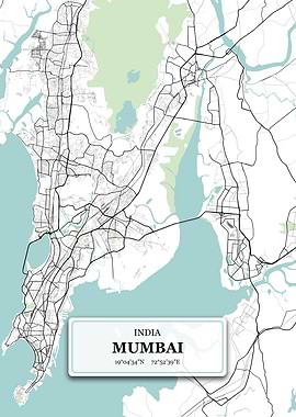 Mumbai India City Map