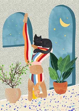 Headstand, Cat Yoga