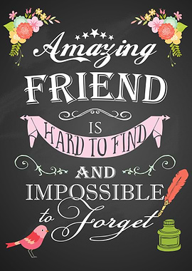Amazing friend chalkboard
