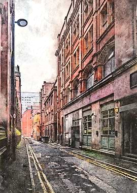 Manchester city watercolor