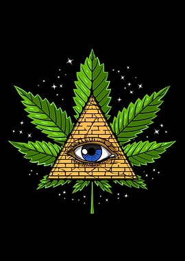 Psychedelic Weed Pyramid