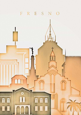 Fresno California Skyline