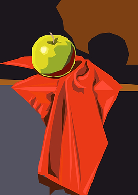 Apple and Cloth Modern art