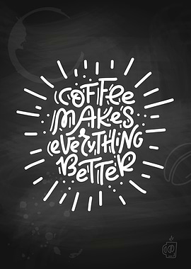Coffee lettering