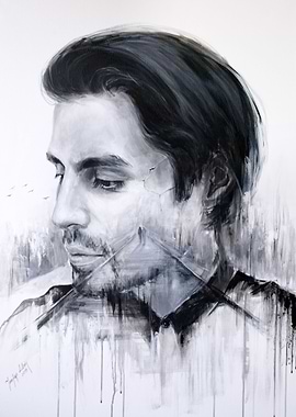 Double exposure man art