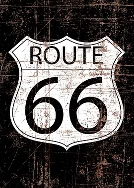 Rusted Route 66 sign