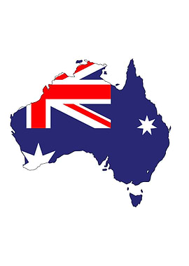 Australia Flag Map